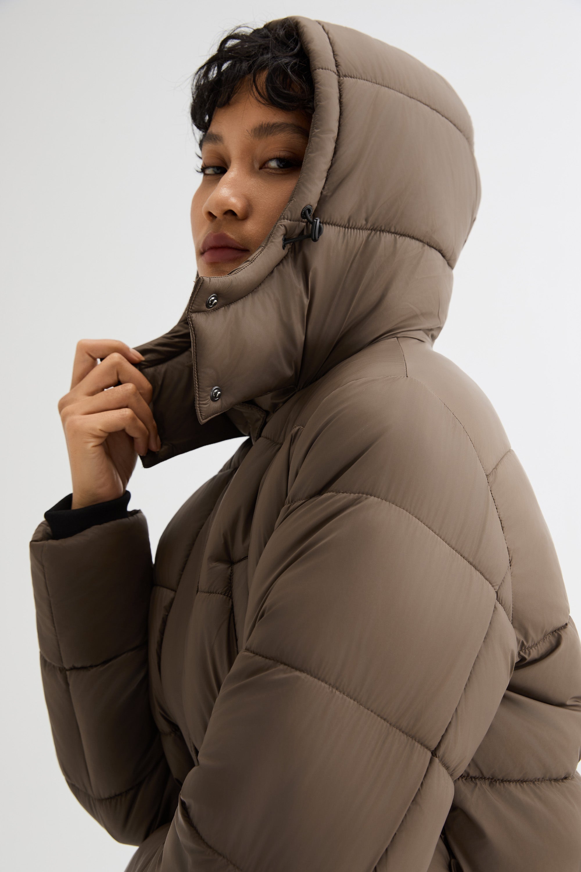 Orolay Urban Essential Short Puffer #color_coffee