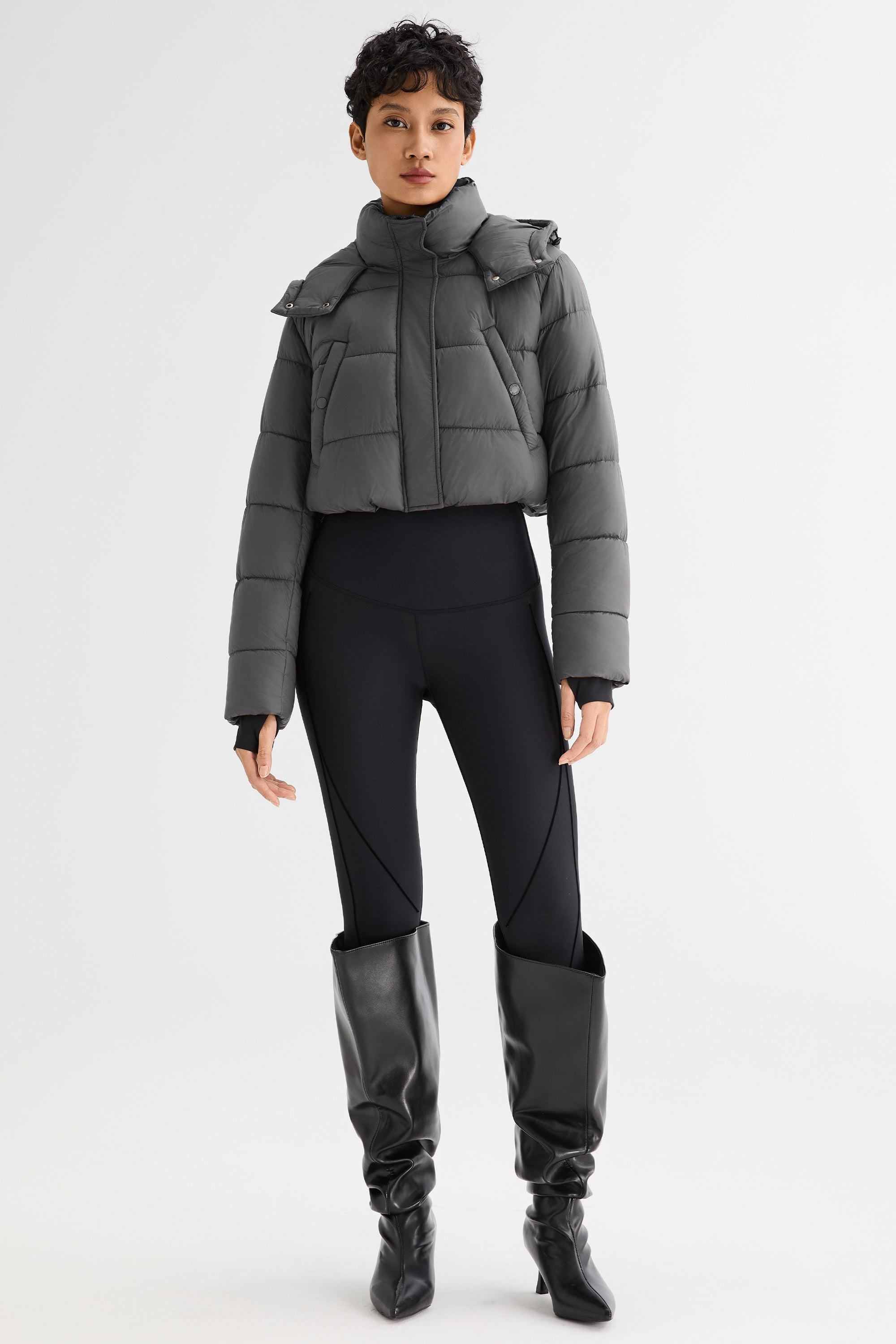 Orolay Urban Essential Short Puffer #color_gray