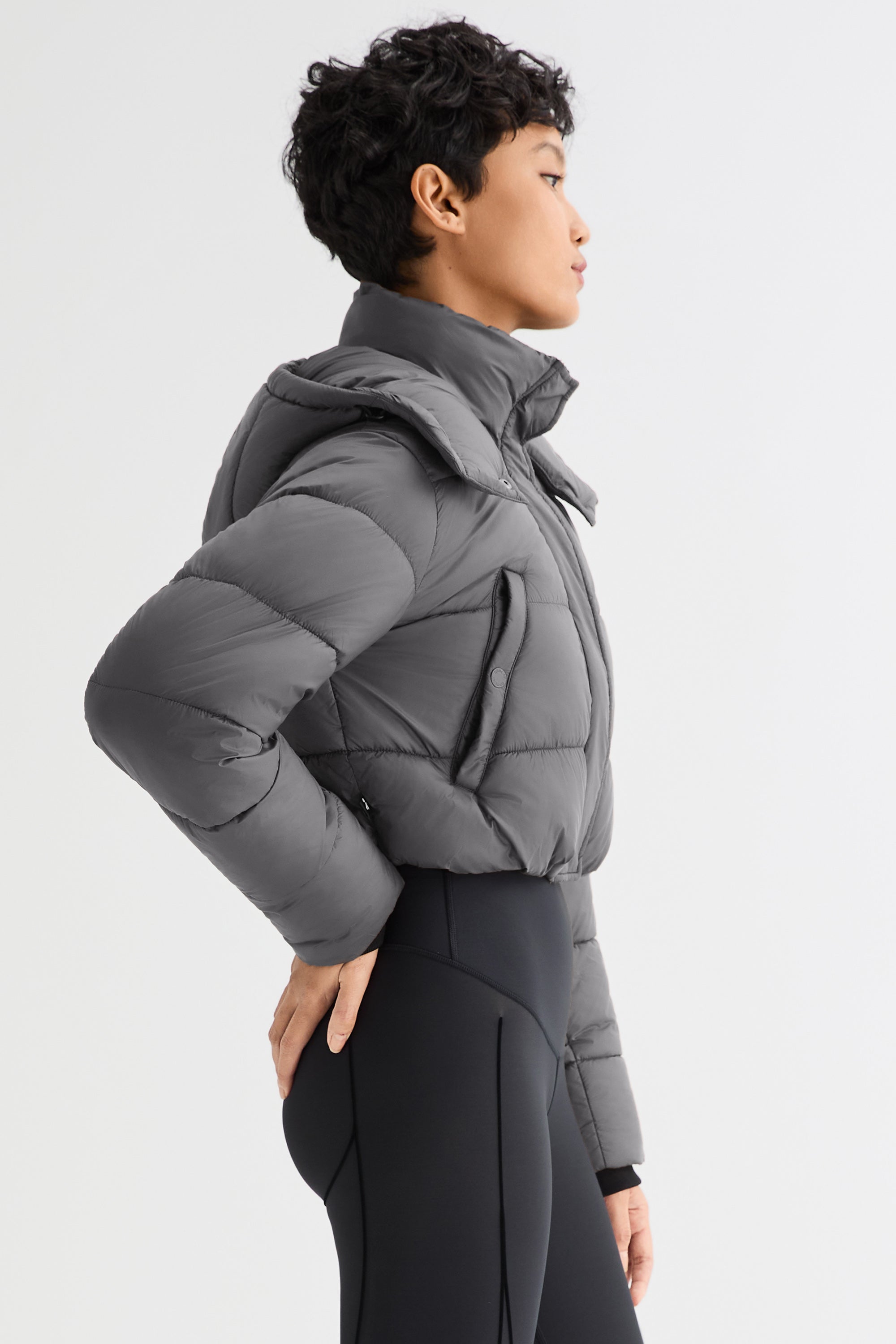 Orolay Urban Essential Short Puffer #color_gray