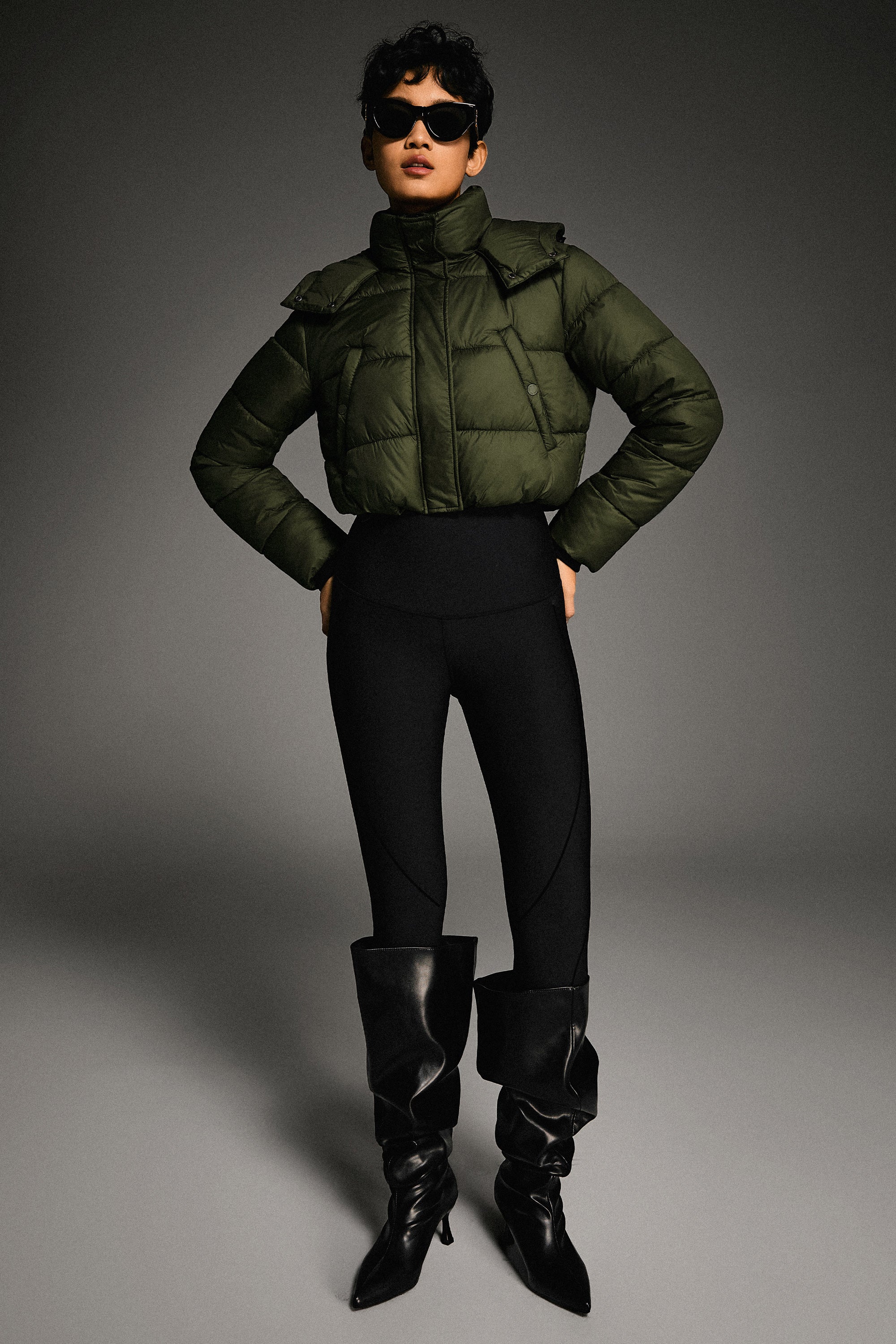 Orolay Urban Essential Short Puffer #color_Olive