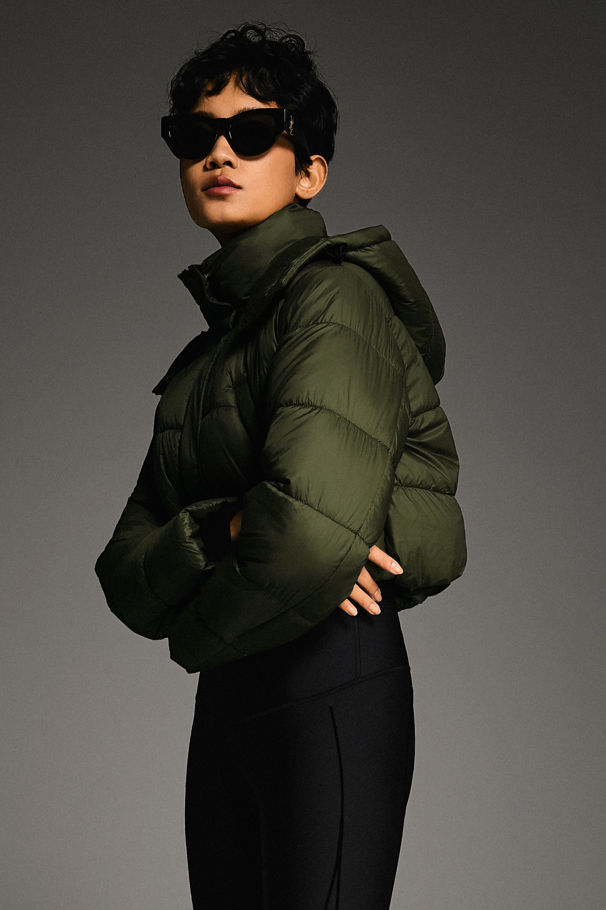 Orolay Urban Essential Short Puffer #color_Olive