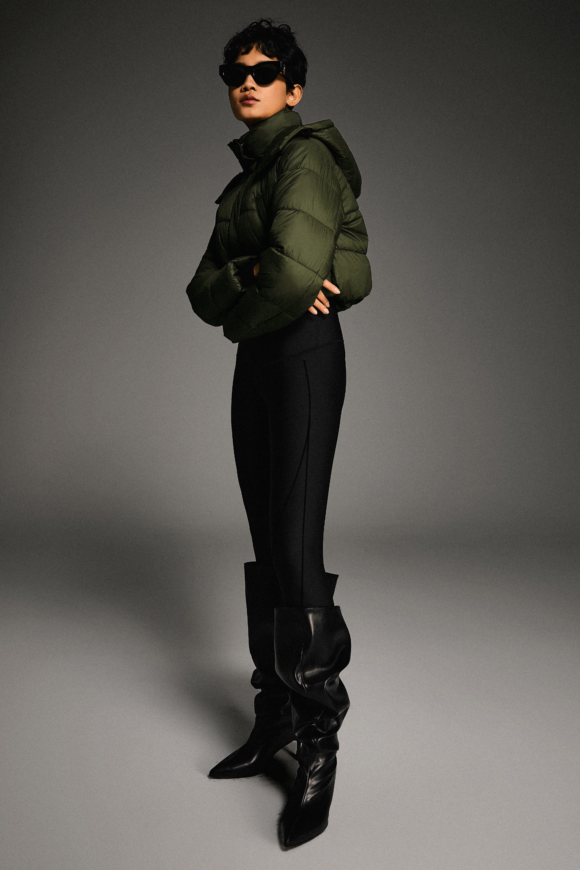 Orolay Urban Essential Short Puffer #color_Olive