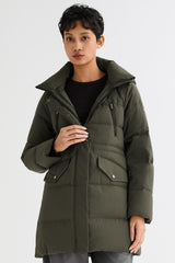 Orolay-Waterproof Thickened Down Jacket with Hood-#color_Chive