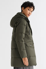 Orolay-Waterproof Thickened Down Jacket with Hood-#color_Chive