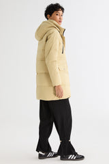 Orolay-Waterproof Thickened Down Jacket with Hood-#color_Frosted Almond