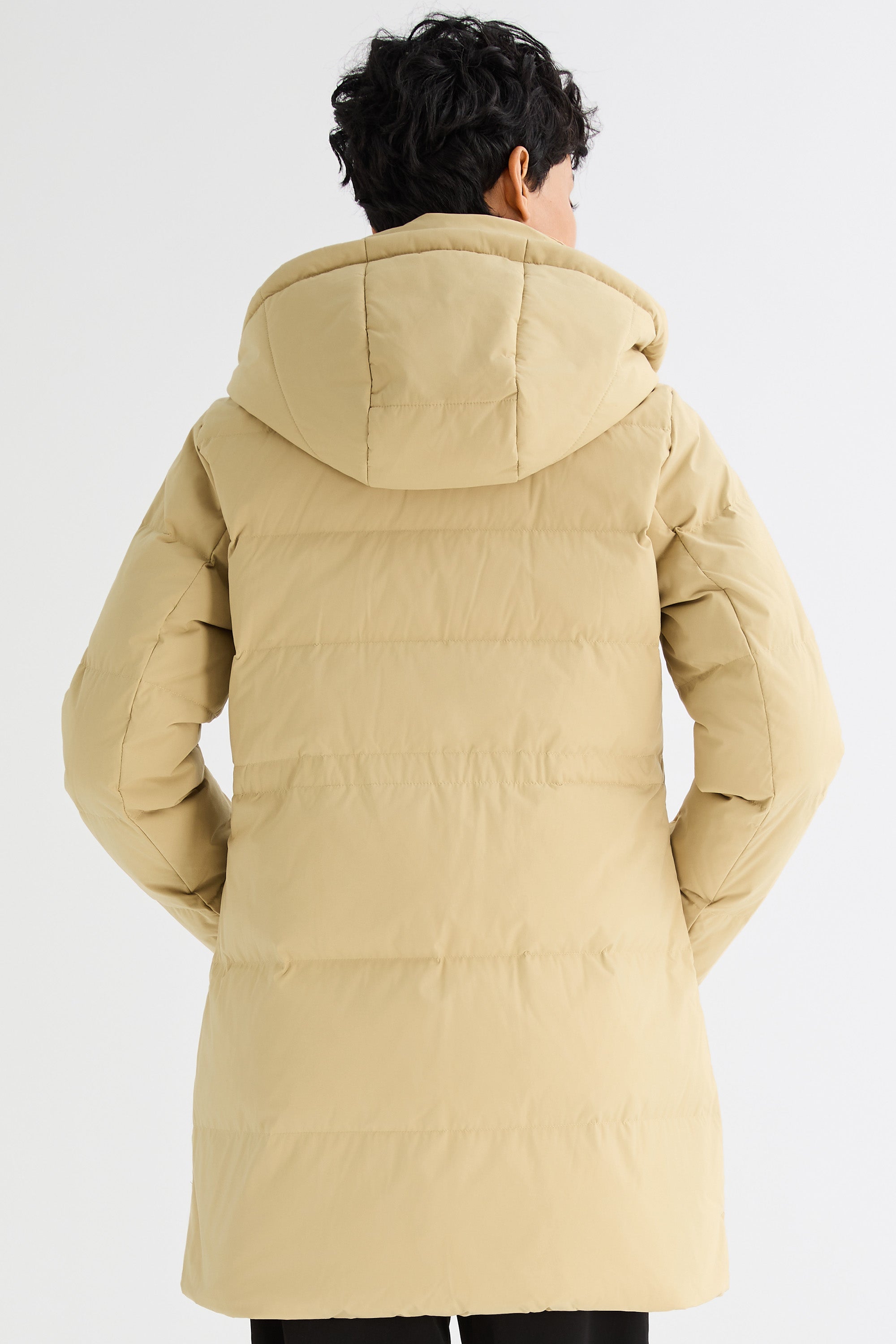 Orolay-Waterproof Thickened Down Jacket with Hood-#color_Frosted Almond
