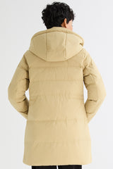 Orolay-Waterproof Thickened Down Jacket with Hood-#color_Frosted Almond