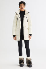 Orolay-Waterproof Thickened Down Jacket with Hood-#color_White
