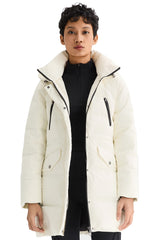 Orolay-Waterproof Thickened Down Jacket with Hood-#color_White
