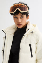 Orolay-Waterproof Thickened Down Jacket with Hood-#color_White