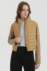 Orolay Lightweight Jacket Quilted Puffer Hybrid Breathable #color_khaki