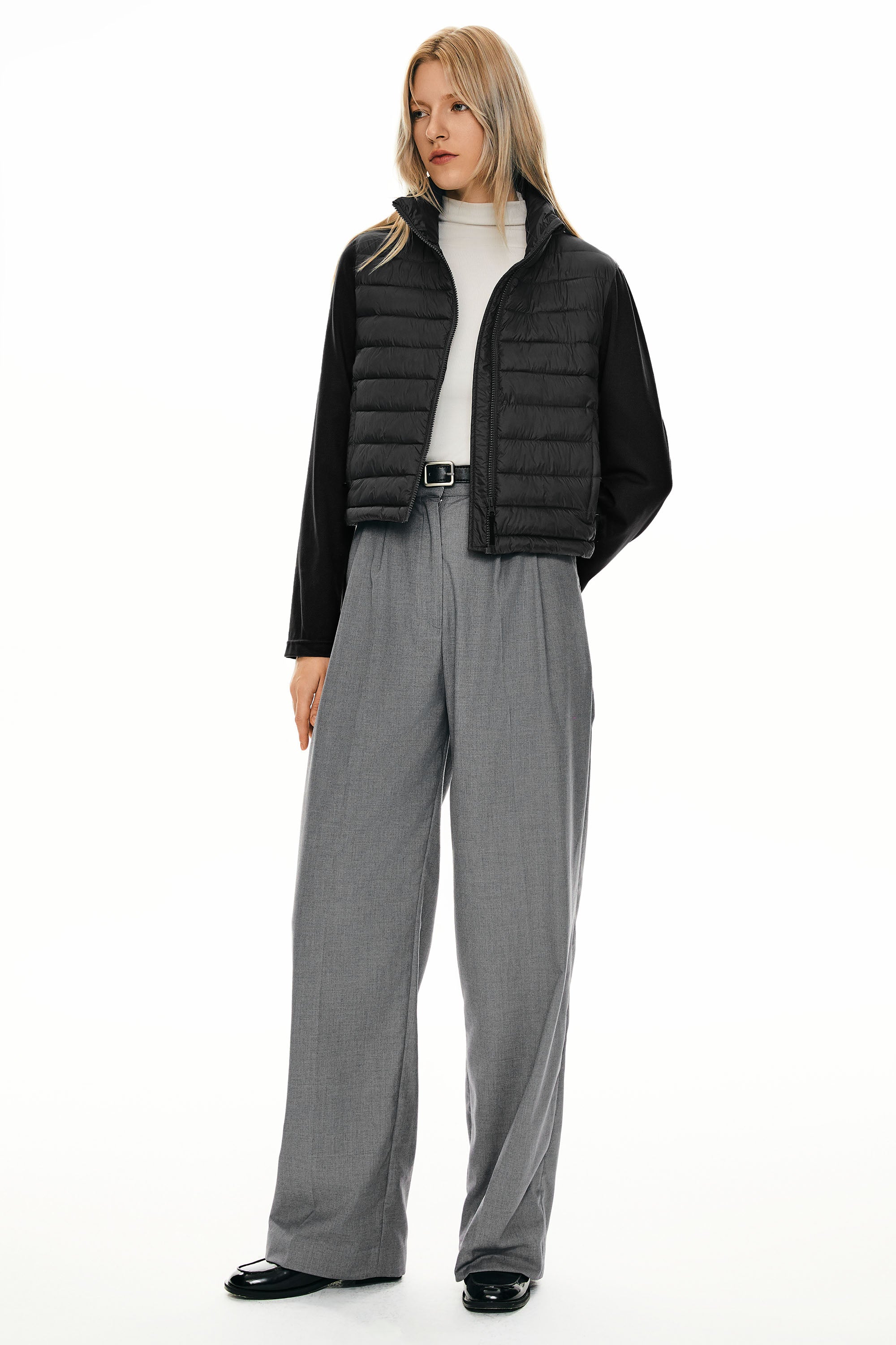 Orolay Lightweight Jacket Quilted Puffer Hybrid Breathable #color_black