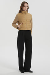 Orolay Lightweight Jacket Quilted Puffer Hybrid Breathable #color_khaki