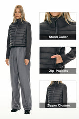 Orolay Lightweight Jacket Quilted Puffer Hybrid Breathable #color_darkgray