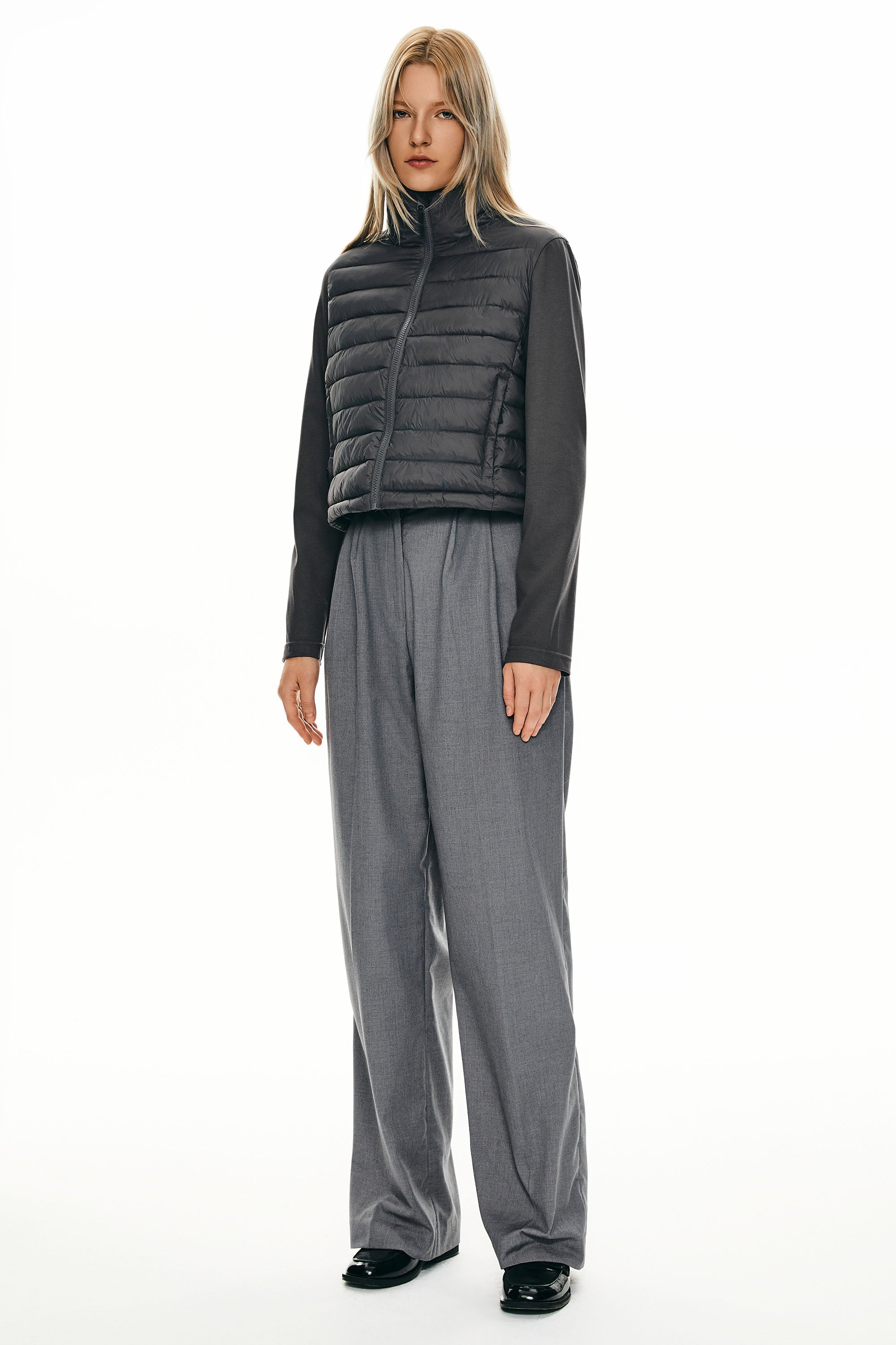 Orolay Lightweight Jacket Quilted Puffer Hybrid Breathable #color_darkgray