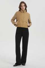 Orolay Lightweight Jacket Quilted Puffer Hybrid Breathable #color_khaki