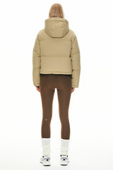 orolay Cropped Puffer Jacket Winter Quilted #color_khaki