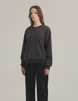 Orolay Casual Crewneck Sweatshirts Long Sleeve #color_black,darkgray