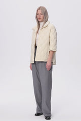 Orolay Puffer Jacket Three-quarter Sleeves Lightweight Oversized #color_beige,black,coffee