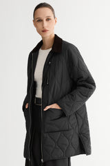 092 Universe® Lightweight Jacket with Corduroy Collar #color_black