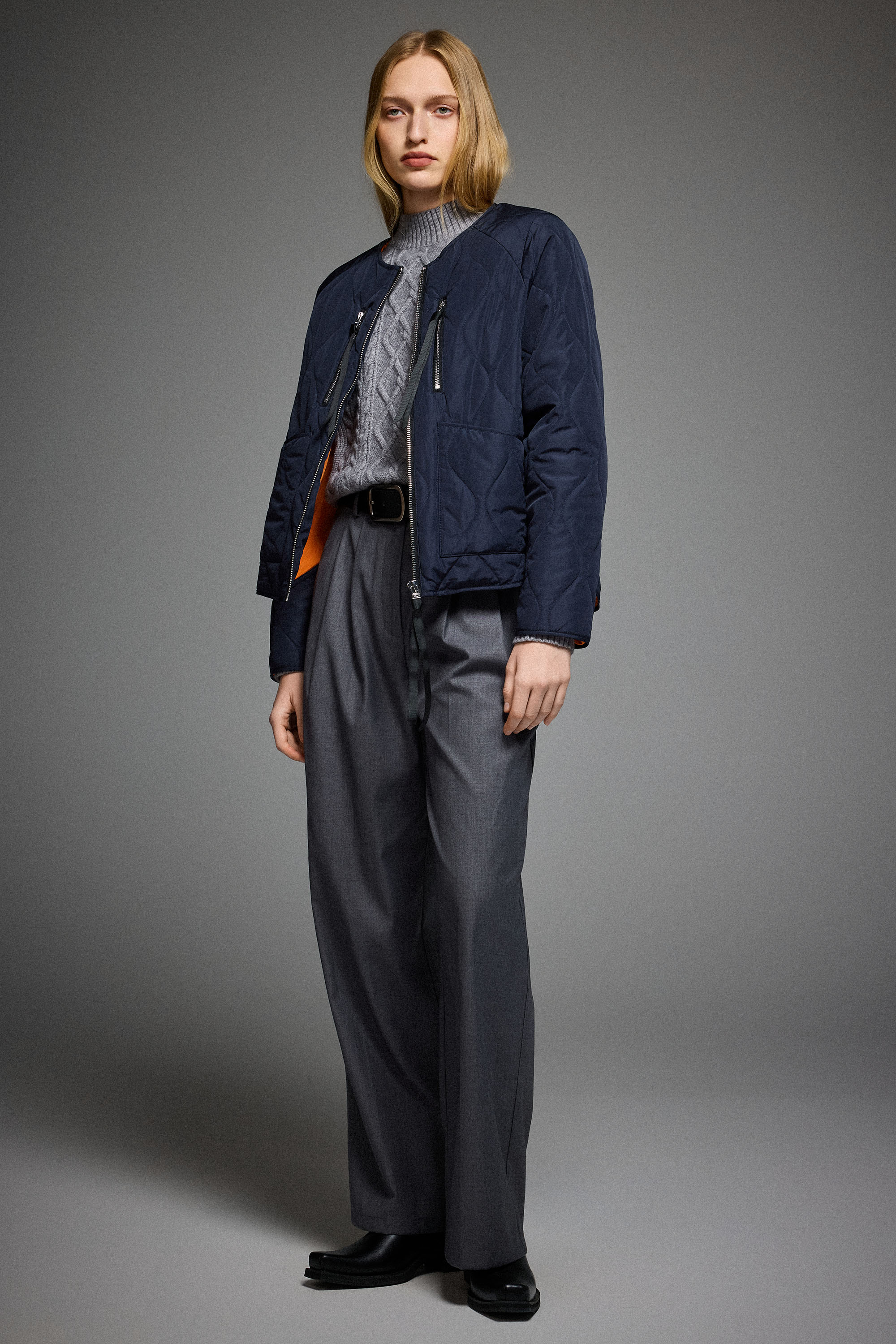 OROLAY 092 Universe® Lightweight Quilted Jacket #color_navy