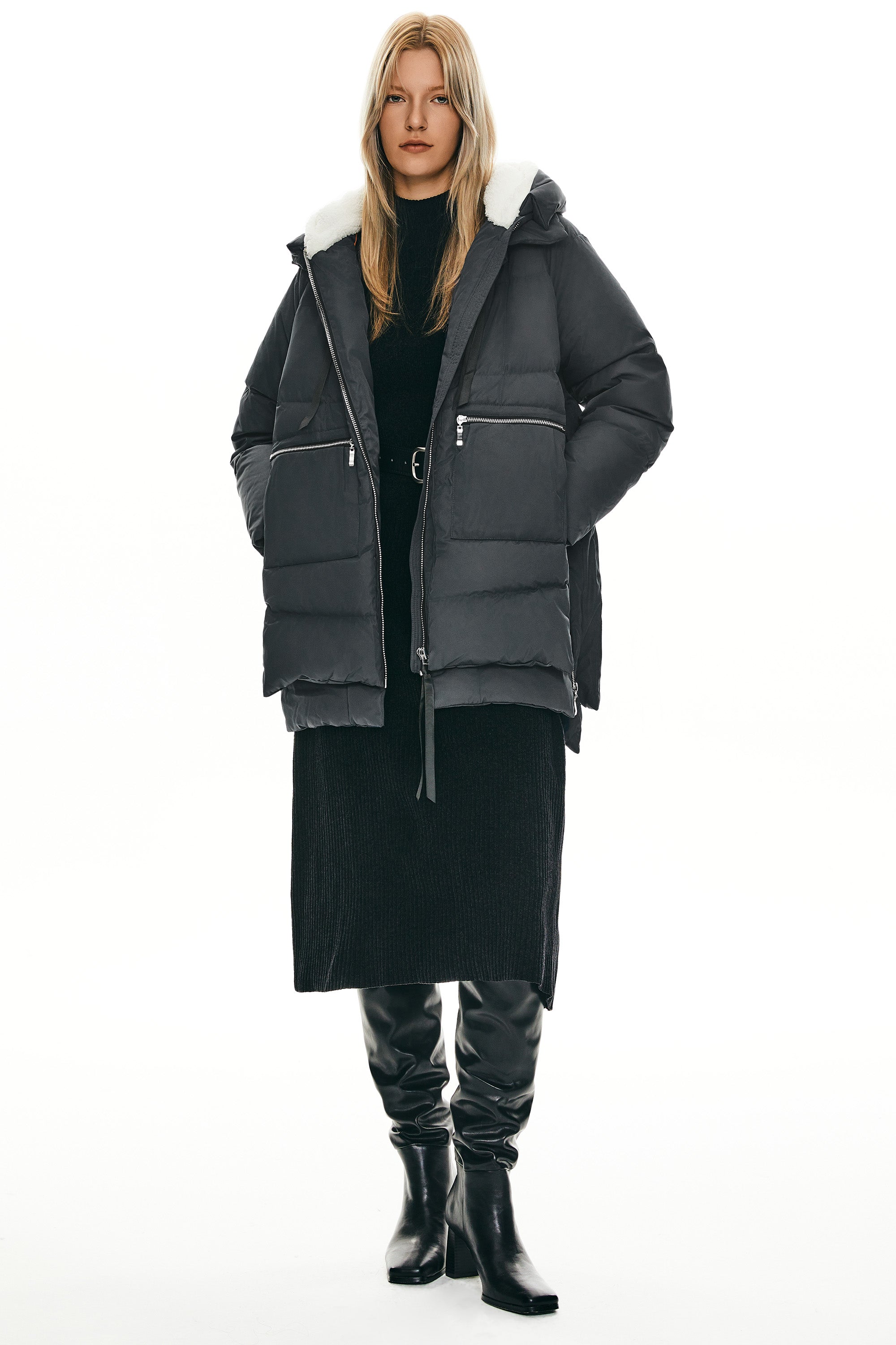 Orolay 092 Classics Women's Thickened Down Jacket #color_darkgray