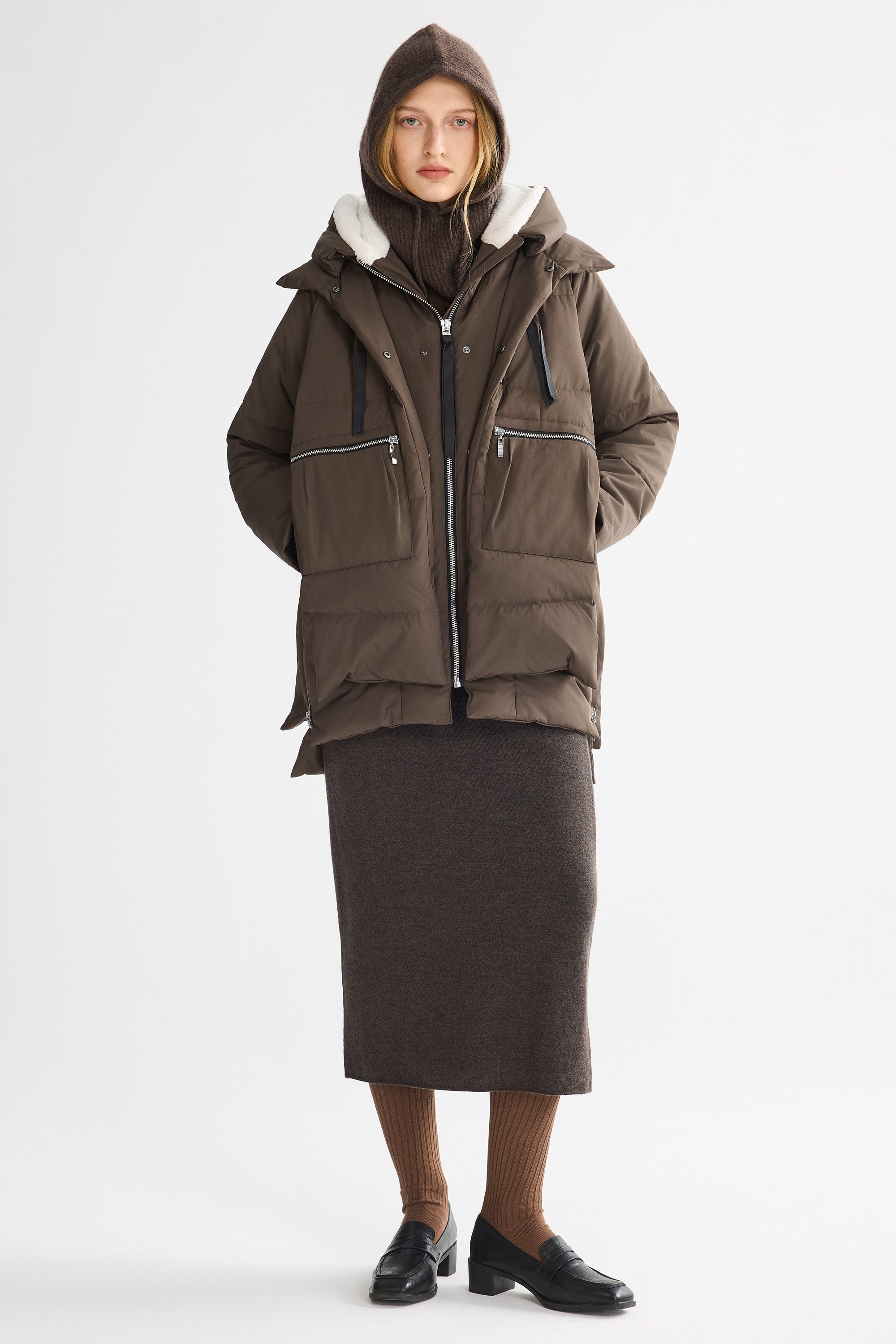 Orolay 092 Classics Women's Thickened Down Jacket #color_coffee