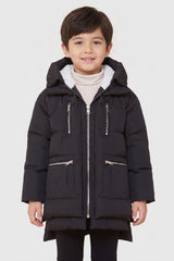 Orolay-092 Classics Kids Thickened Hooded Down Coat-Orolay 092 Classics Kids Thickened Hooded Down Coat #color_Black