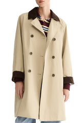 Casual Oversized Trench Coat Orolay #color_khaki