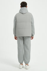 Zip Up Stand Collar Down Vest OROLAY #color_gray