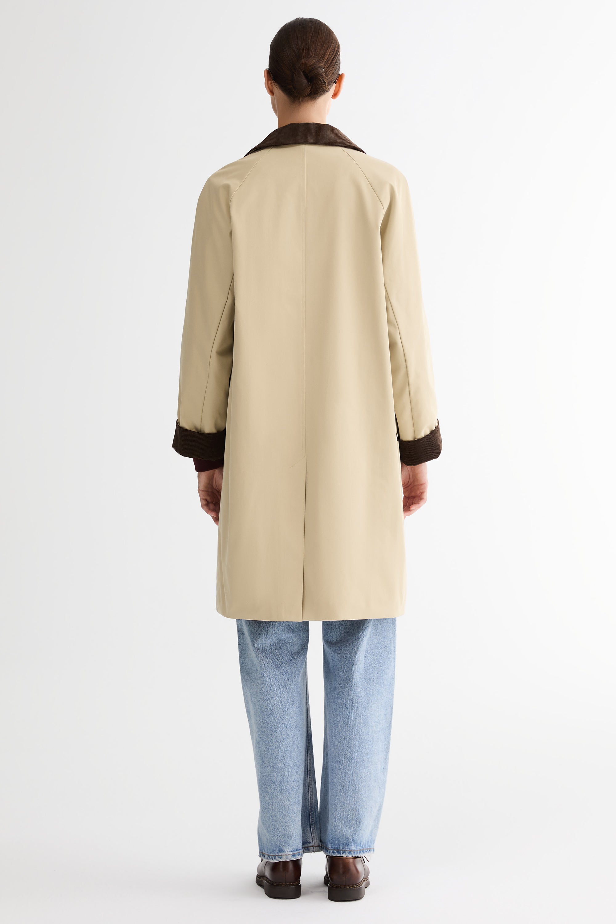 Casual Oversized Trench Coat Orolay #color_khaki