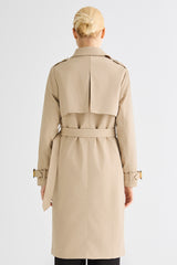 women 3/4 Belted Double-Breasted Trench from Orolay - #color_Frosted Almond