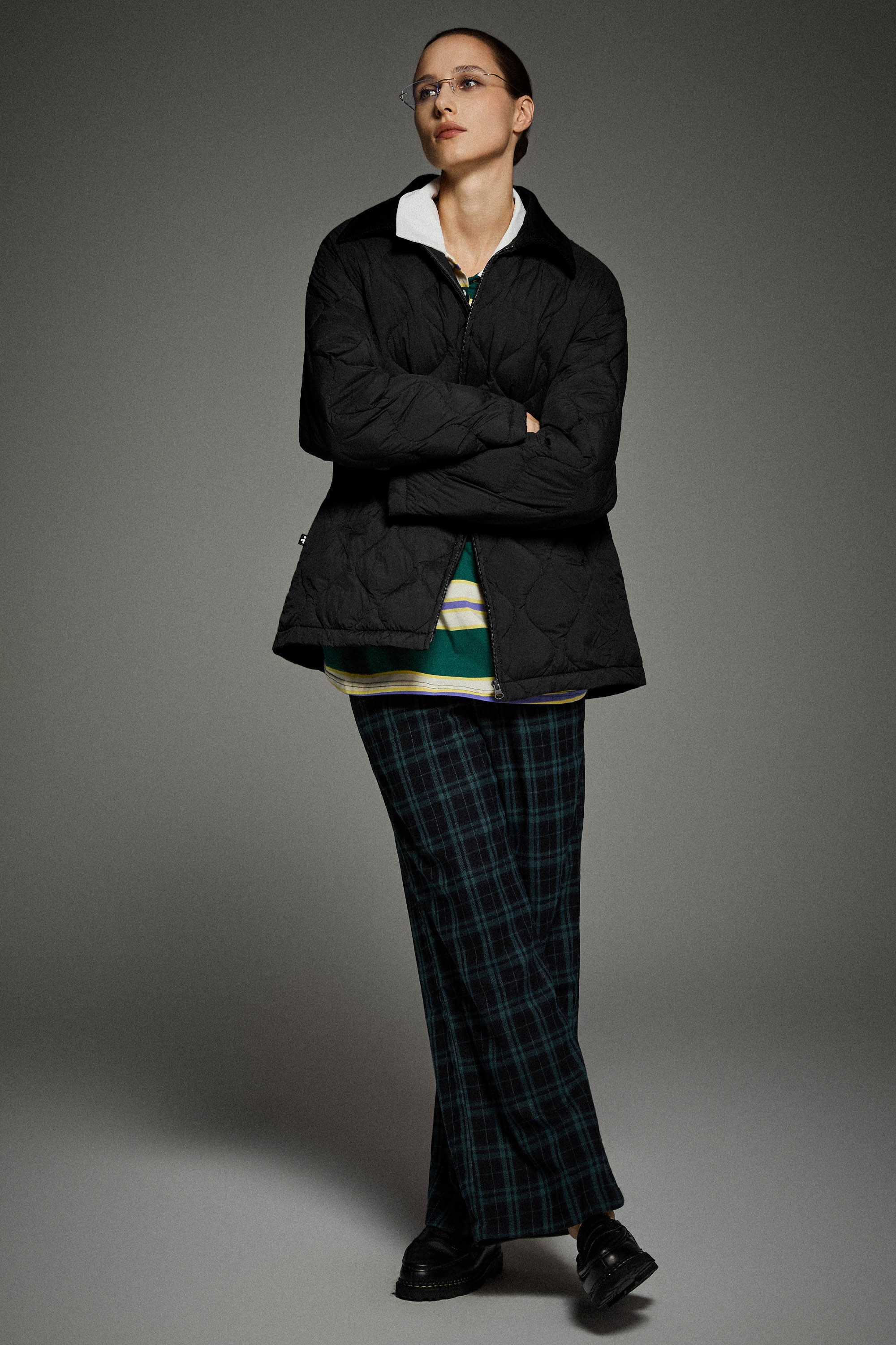 Straight Cut Lightweight Down Jacket orolay #color_black