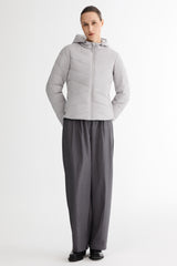 Flattering Quilted Puffer Lightweight Jacket with Hood #color_gray