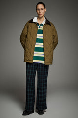 Straight Cut Lightweight Down Jacket orolay #color_coffee