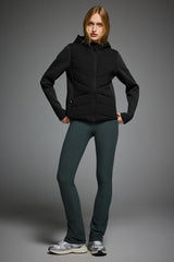 orolay Structured Paneled Puffer Jacket with Hood #color_black