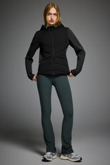 orolay Structured Paneled Puffer Jacket with Hood #color_black