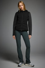 orolay Structured Paneled Puffer Jacket with Hood #color_black