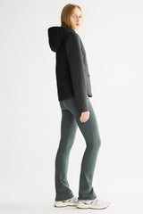 Structured Paneled Puffer Jacket with Hood #color_black