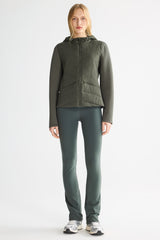 Orolay Structured Paneled Puffer Jacket with Hood #color_olive