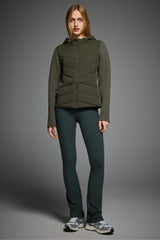 Orolay Structured Paneled Puffer Jacket with Hood #color_olive
