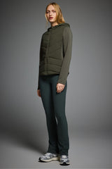 Orolay Structured Paneled Puffer Jacket with Hood #color_olive