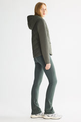 Orolay Structured Paneled Puffer Jacket with Hood #color_olive