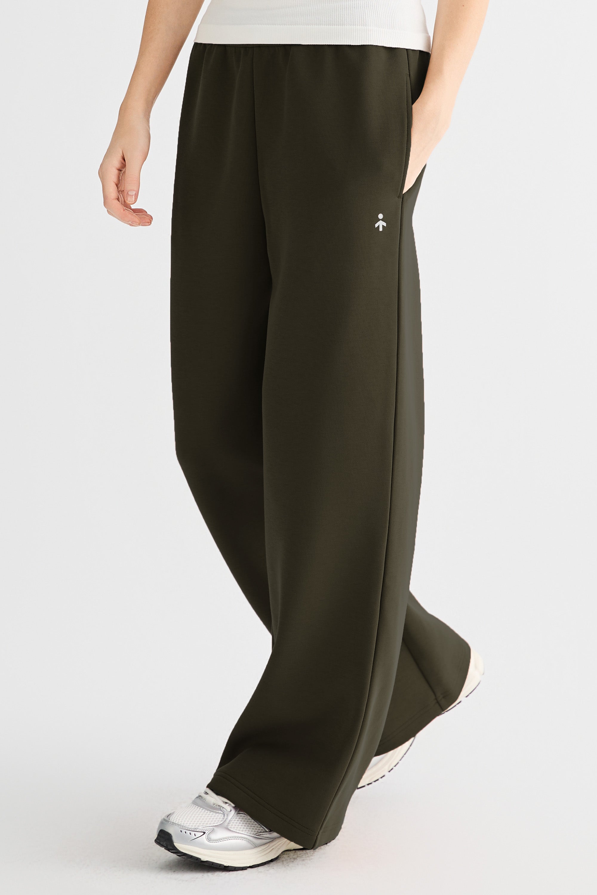 OROLAY Air Layer Wide-Leg Sweatpants #color_olive