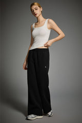 OROLAY Air Layer Wide-Leg Sweatpants #color_black