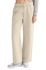 OROLAY Air Layer Wide-Leg Sweatpants #color_khaki