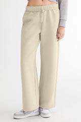 OROLAY Air Layer Wide-Leg Sweatpants #color_khaki