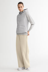 OROLAY Air Layer Wide-Leg Sweatpants #color_khaki