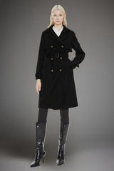 Classic Double-Breasted Lapel Hudson Trench #color_black