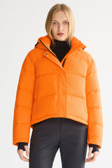 Orolay-Aurora Cropped Thermal Puffer-#color_Bright Marigold